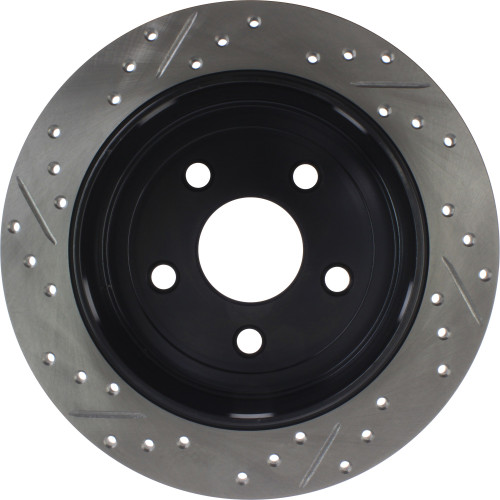 Sport Drilled & Slotted Brake Rotor; Rear Left for 2007-2018 Jeep (Wrangler, Wrangler JK) 127.67067L
