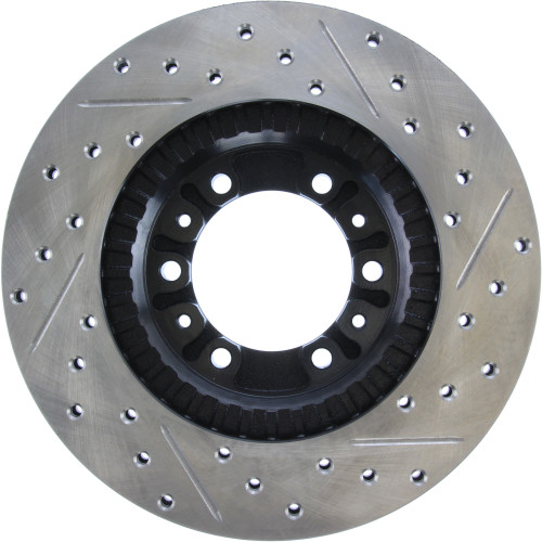 Sport Drilled & Slotted Brake Rotor; Front Right for 1993-2004 Mitsubishi (Montero, Montero Sport) 127.46040R