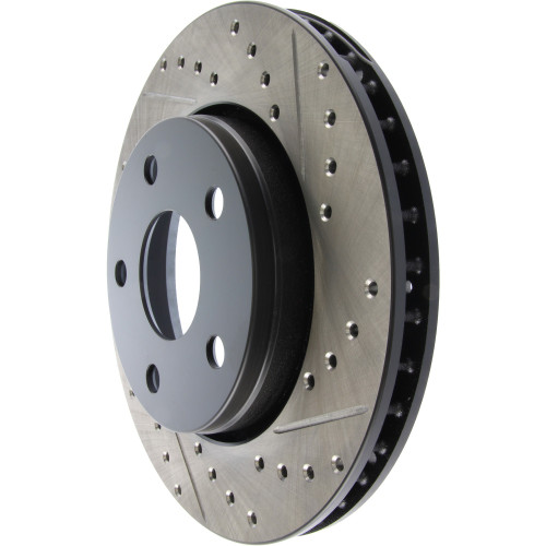 Sport Drilled & Slotted Brake Rotor; Front Left for 2007-2018 Jeep (Wrangler, Wrangler JK) 127.67068L