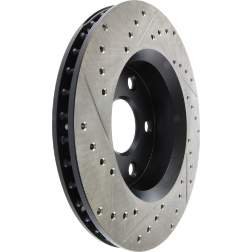 Sport Drilled & Slotted Brake Rotor; Front Left for 2007-2018 Jeep (Wrangler, Wrangler JK) 127.67068L
