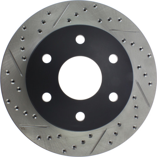 Sport Drilled & Slotted Brake Rotor; Front Right for 1999-2008 Cadillac/Chevrolet/GMC (Escalade, Astro, Avalanche 1500, Express 1500)