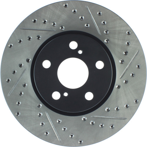 Sport Cryo Drilled & Slotted Brake Rotor; Front Left for 2008-2019 Scion/Toyota/Pontiac (xD, Corolla, Matrix, Vibe) 127.44160CL