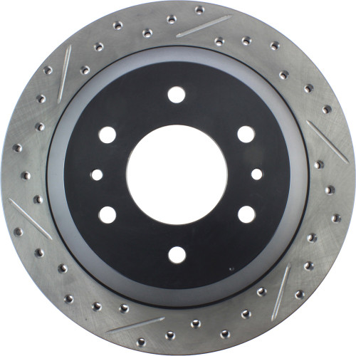 Sport Drilled & Slotted Brake Rotor; Rear Right for 2002-2009 Isuzu/Chevrolet/GMC (Ascender, Trailblazer, Envoy, Bravada) 127.66052R