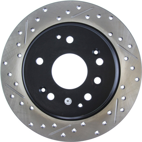 Sport Drilled & Slotted Brake Rotor; Rear Right for 2003-2011 Honda/Acura (Element, TL) 127.40061R
