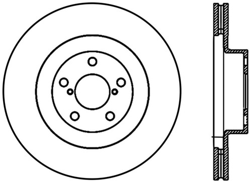 Sport Drilled & Slotted Brake Rotor; Front Left for 2001-2008 Subaru/Saab (Baja, Forester, Impreza, Legacy) 127.47018L