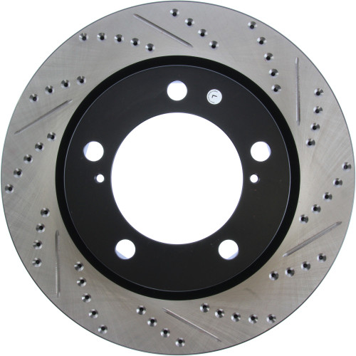 Sport Drilled & Slotted Brake Rotor; Front Left for 2008-2020 Lexus/Toyota (LX570, Land Cruiser) 127.44162L