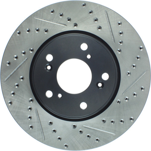 Sport Drilled & Slotted Brake Rotor; Front Left for 2013-2023 Honda (Accord) 127.40086L