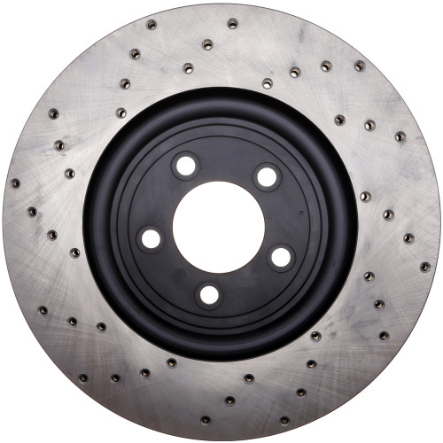 Sport Cross Drilled Brake Rotor; Front Right for 2006-2021 Jaguar (S-Type, Super V8, XJR, XKR) 128.20024R
