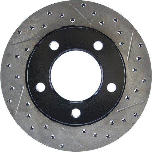 Sport Drilled & Slotted Brake Rotor; Front Left for 1976-1986 Jeep (CJ5, CJ7, Scrambler) 127.63006L