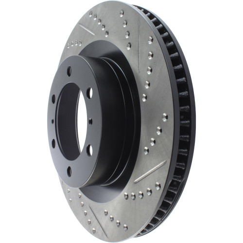 Sport Drilled & Slotted Brake Rotor; Front Left for 2010-2023 Toyota/Lexus (4Runner, GX460) 127.44174L