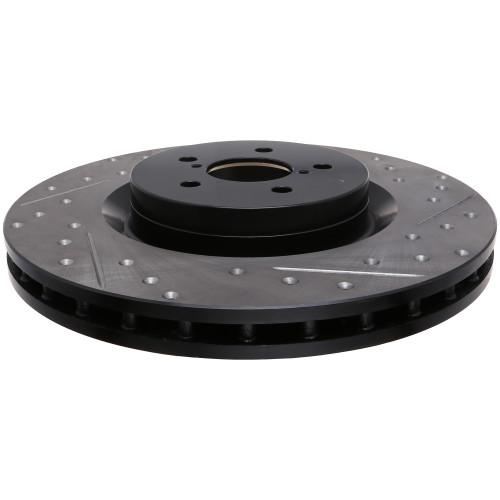 Sport Drilled & Slotted Brake Rotor; Front Left for 2004-2020 Subaru/Toyota (Impreza, BRZ, 86) 127.47019L