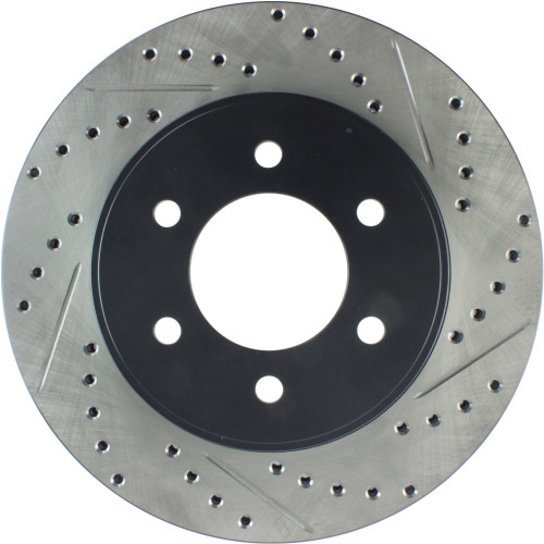 Sport Drilled & Slotted Brake Rotor; Front Left for 2004-2008 Ford/Lincoln (F-150, Mark LT) 127.65100L