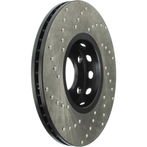 Sport Cross Drilled Brake Rotor; Front Left for 1992-2008 Audi/Volkswagen (100, 100 Quattro, A6, A6 Quattro) 128.33039L