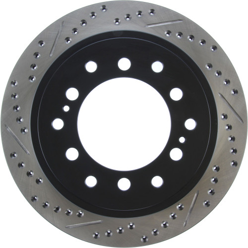 Sport Drilled & Slotted Brake Rotor; Rear Right for 2010-2023 Toyota/Lexus (4Runner, FJ Cruiser, GX460) 127.44175R