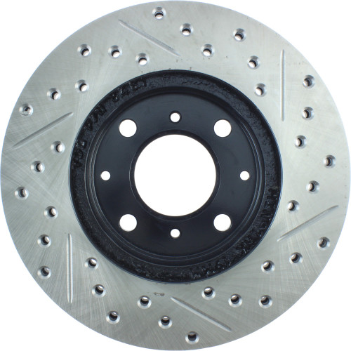 Sport Drilled & Slotted Brake Rotor; Front Right for 1990-2000 Honda (Civic, Civic del Sol, CRX) 127.40023R