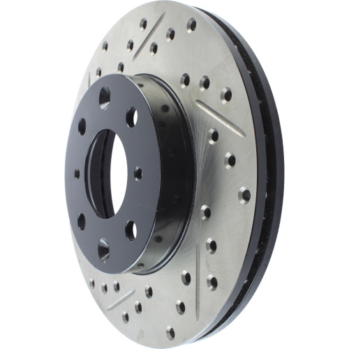 Sport Drilled & Slotted Brake Rotor; Front Right for 1990-2000 Honda (Civic, Civic del Sol, CRX) 127.40023R