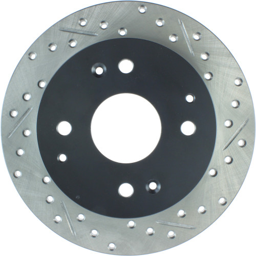 Sport Drilled & Slotted Brake Rotor; Rear Left for 1991-1997 Acura/Honda (CL, Accord) 127.40024L