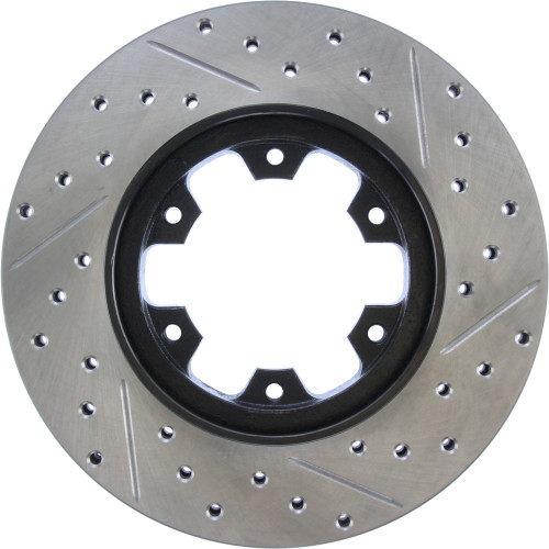Sport Drilled & Slotted Brake Rotor; Front Right for 1985-2015 Nissan (D21, Frontier, Pathfinder, Pickup) 127.42029R
