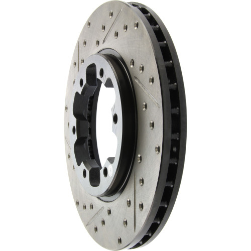 Sport Drilled & Slotted Brake Rotor; Front Right for 1985-2015 Nissan (D21, Frontier, Pathfinder, Pickup) 127.42029R