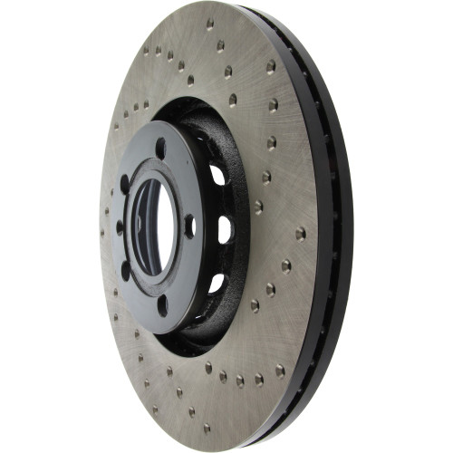 Sport Cryo Cross Drilled Brake Rotor; Front Left for 1997-2011 Audi/Seat (A8, A8 Quattro, A6, A6 Quattro) 128.33107CL