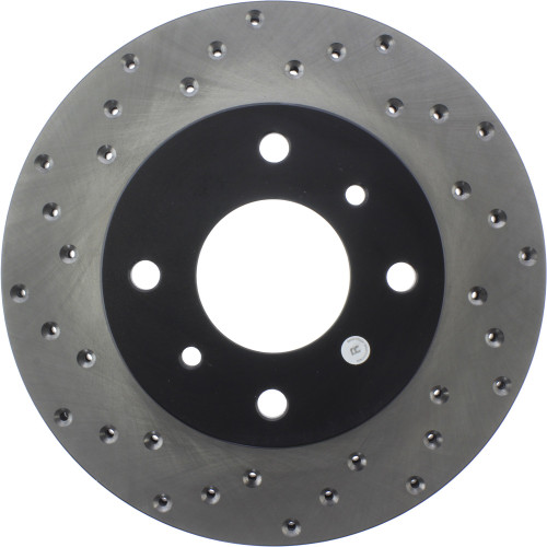 Sport Cross Drilled Brake Rotor; Front Right for 1989-2013 Nissan/INFINITI/Renault (240SX, G20, Sentra, Stanza) 128.42041R