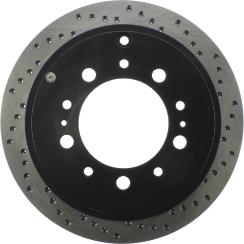 Sport Cross Drilled Brake Rotor; Rear Left for 2007-2022 Toyota/Lexus (Tundra, LX570, Land Cruiser, Sequoia) 128.44157L