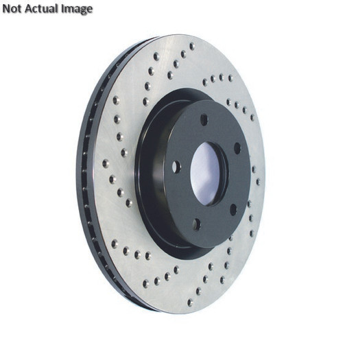 Sport Cross Drilled Brake Rotor; Front Left for 1993-2002 Chevrolet/Geo/Toyota (Prizm, Corolla) 128.44092L