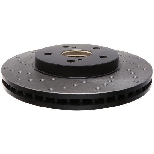 Sport Cross Drilled Brake Rotor; Front Right for 2002-2015 Lexus/Toyota (ES300, Camry, Sienna, Solara) 128.44125R