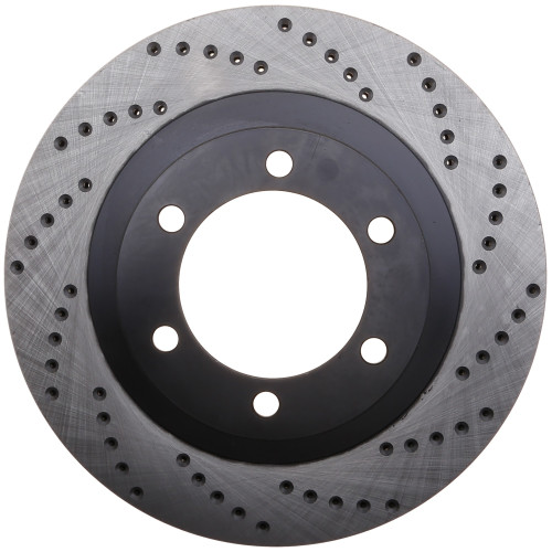 Sport Cross Drilled Brake Rotor; Front Left for 2003-2009 Lexus/Toyota (GX470, 4Runner) 128.44127L