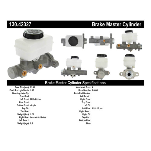 Premium Brake Master Cylinder for 2003-2004 Nissan (Frontier, Xterra) 130.42327