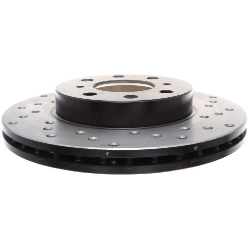 Sport Cross Drilled Brake Rotor; Front Left for 1990-2000 Honda (Civic, Civic del Sol, CRX) 128.40023L