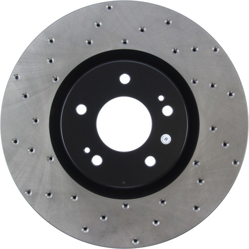 Sport Cross Drilled Brake Rotor; Front Right for 2003-2006 Mitsubishi (Lancer) 128.46064R