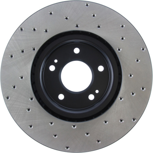 Sport Cross Drilled Brake Rotor; Front Right for 2003-2006 Mitsubishi (Lancer) 128.46064R
