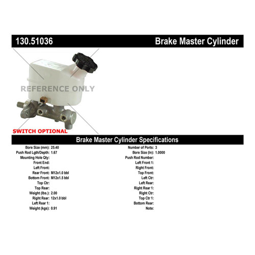 Premium Brake Master Cylinder for 2005-2008 Hyundai/Kia (Tucson, Sportage) 130.51036