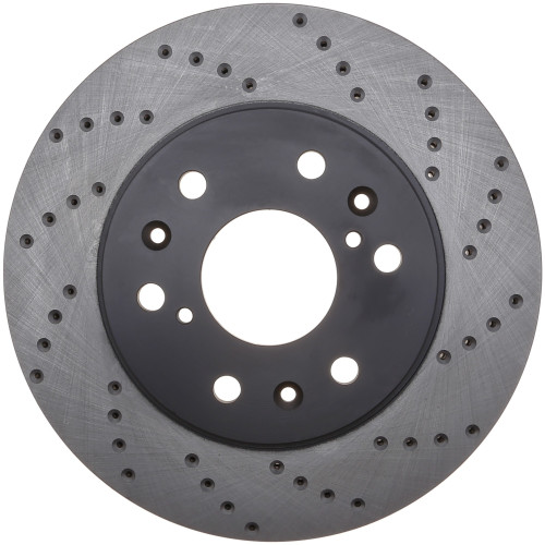 Sport Cross Drilled Brake Rotor; Front Left for 2005-2020 Chevrolet/GMC/Cadillac (Silverado 1500, Sierra 1500, Escalade, Tahoe) 128.66057L