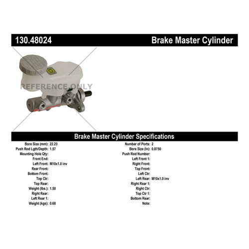 Premium Brake Master Cylinder for 2002-2007 Suzuki (Aerio) 130.48024