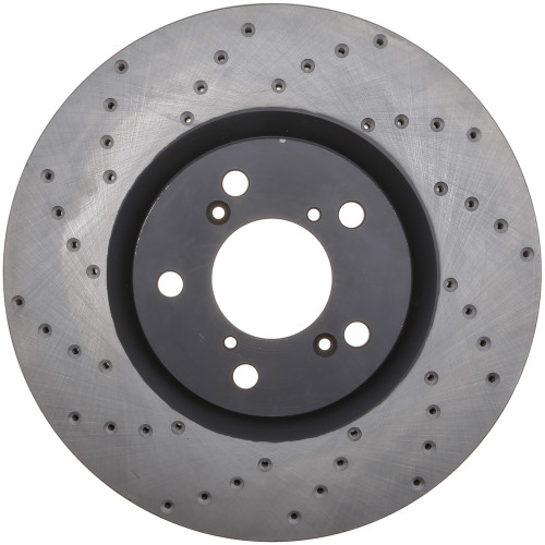 Sport Cross Drilled Brake Rotor; Front Right for 2007-2020 Acura/Honda (MDX, Pilot, ZDX, RLX) 128.40071R
