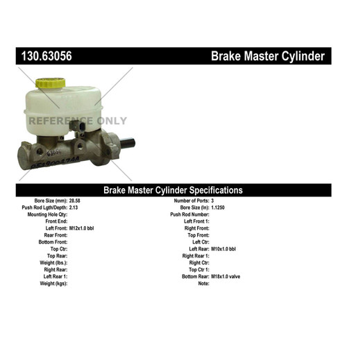 Master Cylinders for 2001-2002 Dodge (Viper) 130.63056