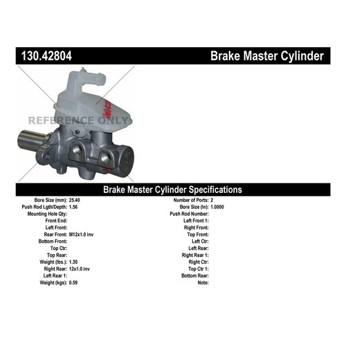 Premium Brake Master Cylinder for 2004-2007 Nissan (Murano) 130.42804