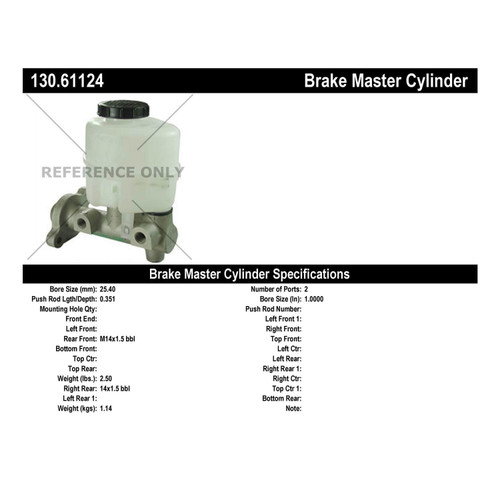 Premium Brake Master Cylinder for 2005-2007 Ford/Mercury (Five Hundred, Freestyle, Montego) 130.61124