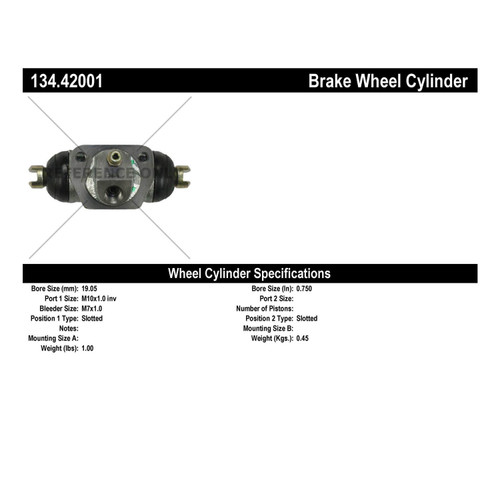 Premium Wheel Cylinder for 1999-2001 Nissan (Altima) 134.42001