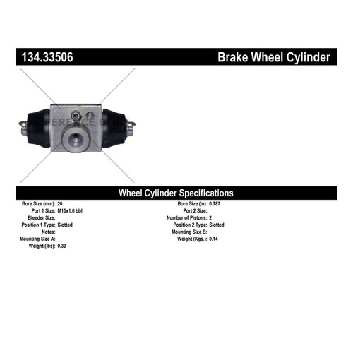 Premium Wheel Cylinder for 2011-2012 Volkswagen (Jetta) 134.33506