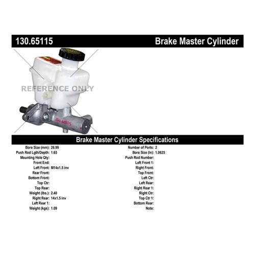 Premium Brake Master Cylinder for 2008 Mazda/Ford/Mercury (Tribute, Escape, Mariner) 130.65115