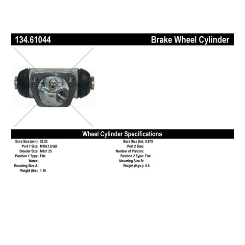 Premium Wheel Cylinder for 1995-2002 Ford/Mercury (Contour, Cougar, Mystique) 134.61044