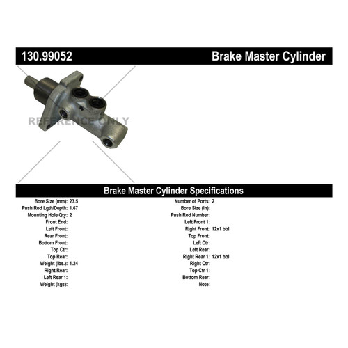 Premium Brake Master Cylinder for 2007-2012 Ford (EcoSport) 130.99052