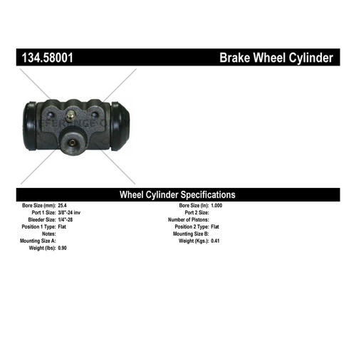 Premium Wheel Cylinder for 1954-1962 International/Jeep (Scout, CJ3, CJ5, CJ6) 134.58001