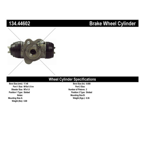 Premium Wheel Cylinder for 1983-2015 Chevrolet/Geo/Toyota (Nova, Prizm, Corolla, Echo) 134.44602