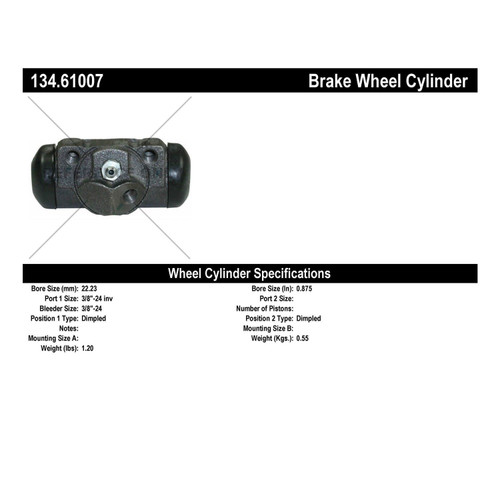 Premium Wheel Cylinder for 1949-2001 Dodge/Jeep/Plymouth (B250, B2500, B300, B350) 134.61007