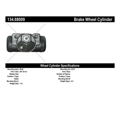 Premium Wheel Cylinder for 1961-1986 Jeep/Ford/Mercury (CJ5, CJ7, Bronco, Fairmont) 134.68009