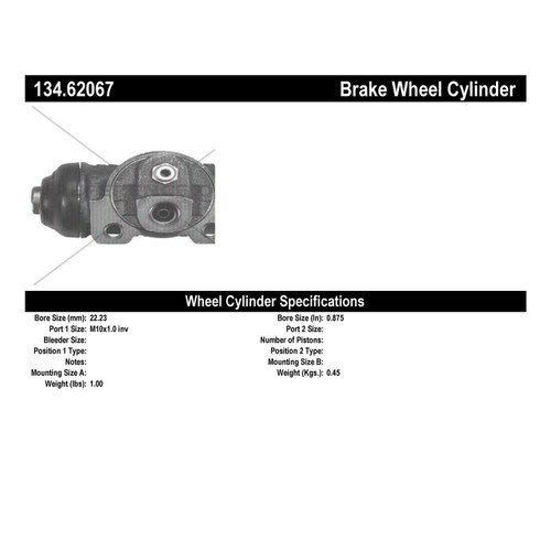 Premium Wheel Cylinder for 2002-2007 Saturn/Chevrolet/Pontiac (Vue, Equinox, Torrent) 134.62067
